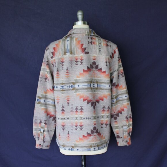Pendleton jacquard Wool Shacket Board shirt Aztec Southwestern tunic Jacket XL - Picture 11 of 13